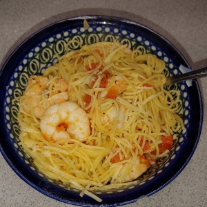 Angel Hair, Shrimp, And Tomatoes