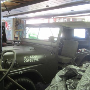 Both M38A1s In Garage