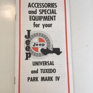 Tuxedo Park pamphlet  for options and accessories