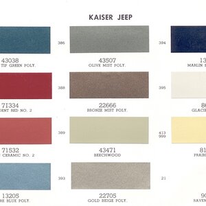 Media '1966 cj5 colors' in album 'Beach66Bum's CJ5A'