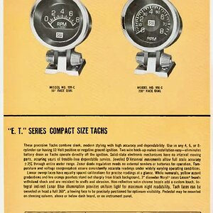 Original 1968 ad for the Stewart Warner tachometers.